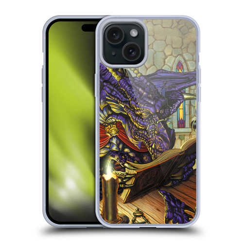 Ed Beard Jr Dragons A Good Book Soft Gel Case for Apple iPhone 15 Plus