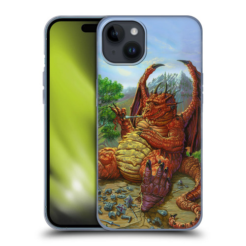 Ed Beard Jr Dragons Lunch With A Toothpick Soft Gel Case for Apple iPhone 15 Plus