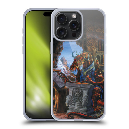 Ed Beard Jr Dragons Ancient Scholar Soft Gel Case for Apple iPhone 15 Pro Max