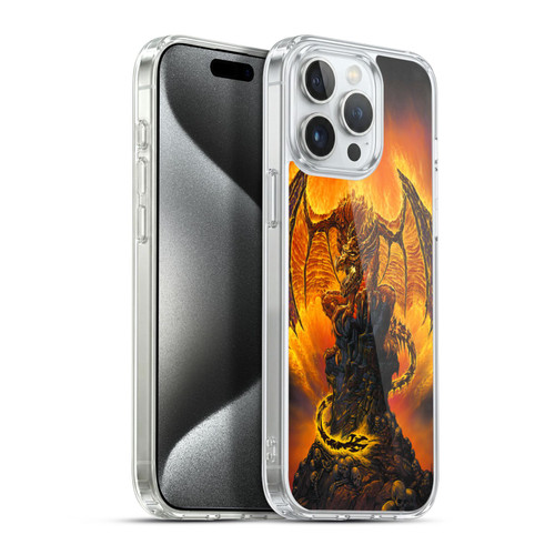 Ed Beard Jr Dragons Harbinger Of Fire Soft Gel Case for Apple iPhone 15 Pro Max & MagSafe