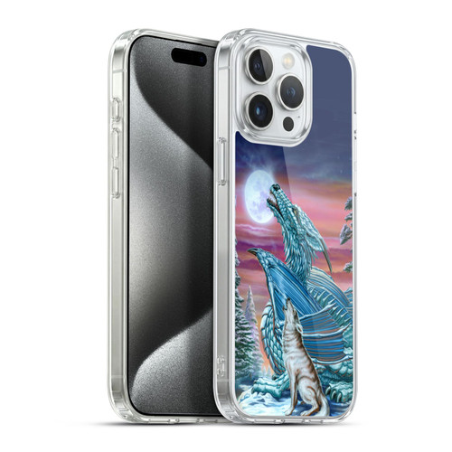 Ed Beard Jr Dragons Moon Song Wolf Moon Soft Gel Case for Apple iPhone 15 Pro Max & MagSafe