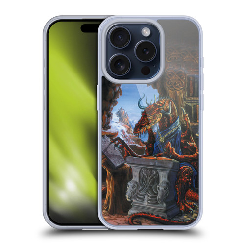 Ed Beard Jr Dragons Ancient Scholar Soft Gel Case for Apple iPhone 15 Pro