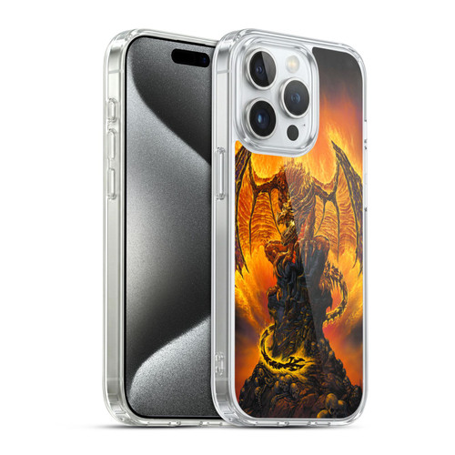 Ed Beard Jr Dragons Harbinger Of Fire Soft Gel Case for Apple iPhone 15 Pro & MagSafe