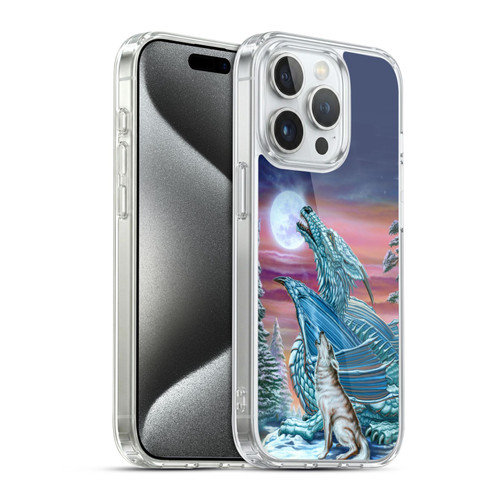 Ed Beard Jr Dragons Moon Song Wolf Moon Soft Gel Case for Apple iPhone 15 Pro & MagSafe