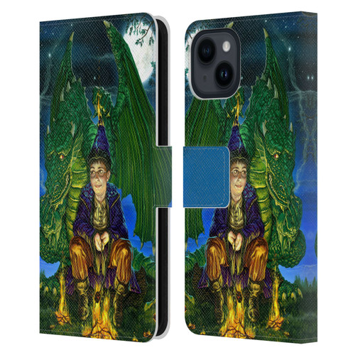 Ed Beard Jr Dragon Friendship Oops Said Leather Book Wallet Case Cover For Apple iPhone 15