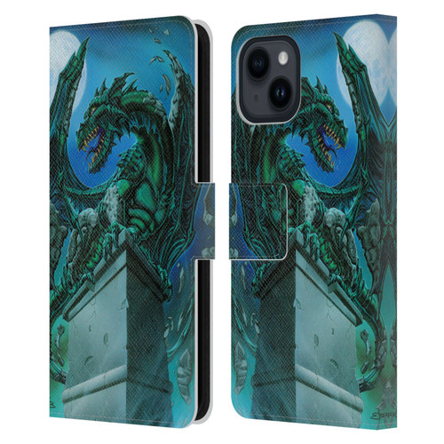 Ed Beard Jr Dragons The Awakening Leather Book Wallet Case Cover For Apple iPhone 15