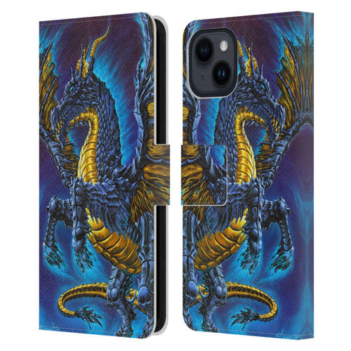 Ed Beard Jr Dragons Mare Leather Book Wallet Case Cover For Apple iPhone 15