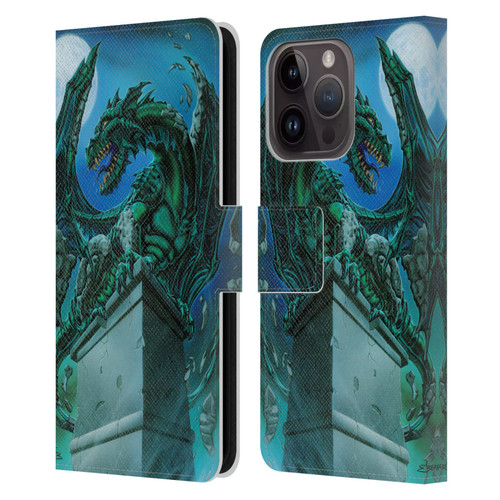 Ed Beard Jr Dragons The Awakening Leather Book Wallet Case Cover For Apple iPhone 15 Pro