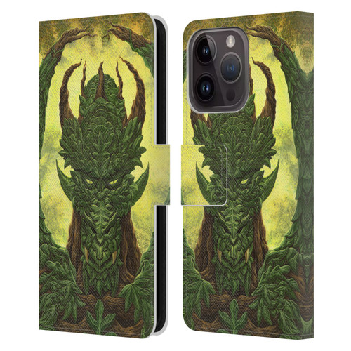 Ed Beard Jr Dragons Green Guardian Greenman Leather Book Wallet Case Cover For Apple iPhone 15 Pro