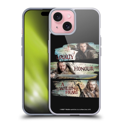 The Hobbit An Unexpected Journey Key Art Loyalty And Honour Soft Gel Case for Apple iPhone 15