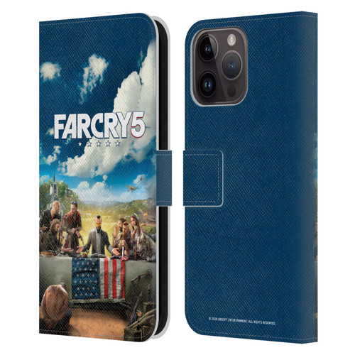 Far Cry 5 Key Art And Logo Main Leather Book Wallet Case Cover For Apple iPhone 15 Pro Max