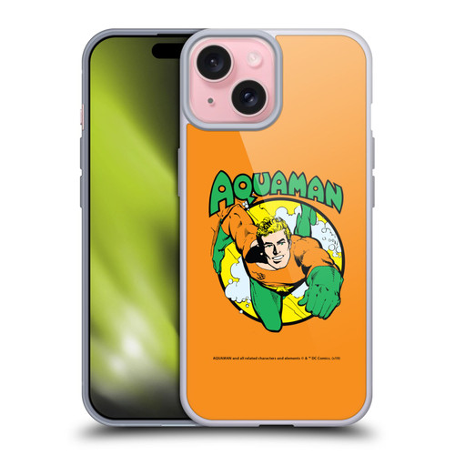 Aquaman DC Comics Fast Fashion Swim 2 Soft Gel Case for Apple iPhone 15