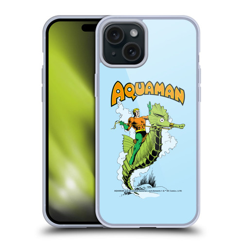 Aquaman DC Comics Fast Fashion Storm Soft Gel Case for Apple iPhone 15 Plus