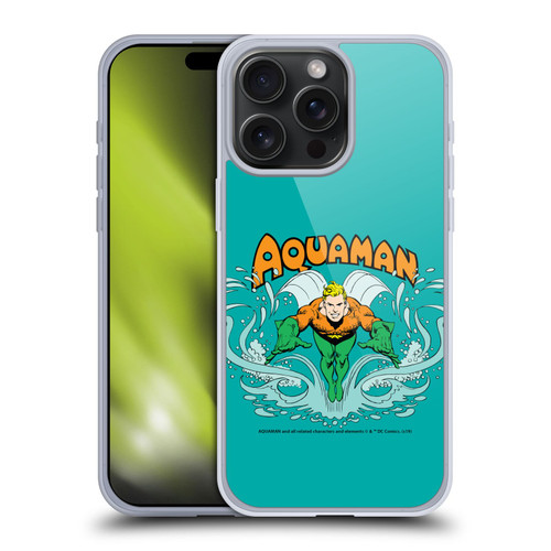 Aquaman DC Comics Fast Fashion Swim Soft Gel Case for Apple iPhone 15 Pro Max