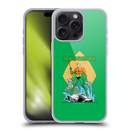 Aquaman DC Comics Fast Fashion Trident Soft Gel Case for Apple iPhone 15 Pro Max