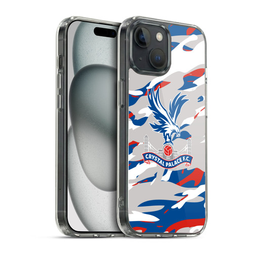 Crystal Palace FC Crest Camouflage Soft Gel Case for Apple iPhone 15 & MagSafe