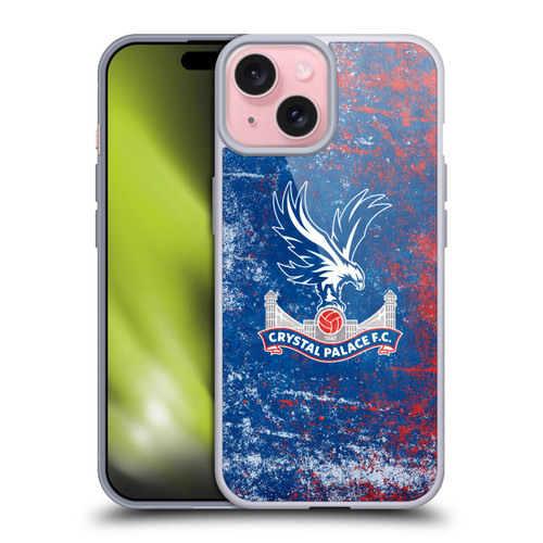 Crystal Palace FC Crest Distressed Soft Gel Case for Apple iPhone 15 & MagSafe