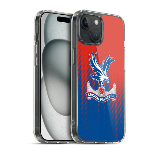 Crystal Palace FC Crest Halftone Soft Gel Case for Apple iPhone 15 & MagSafe