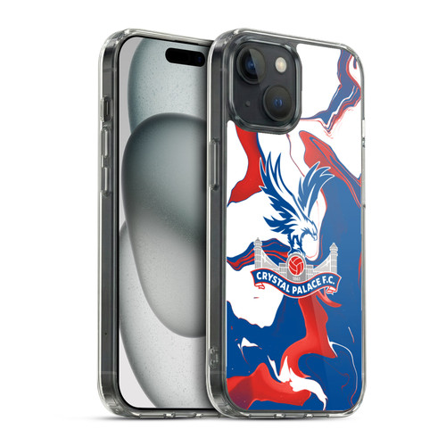 Crystal Palace FC Crest Marble Soft Gel Case for Apple iPhone 15 & MagSafe