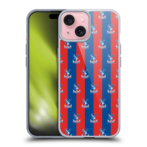 Crystal Palace FC Crest Pattern Soft Gel Case for Apple iPhone 15 & MagSafe