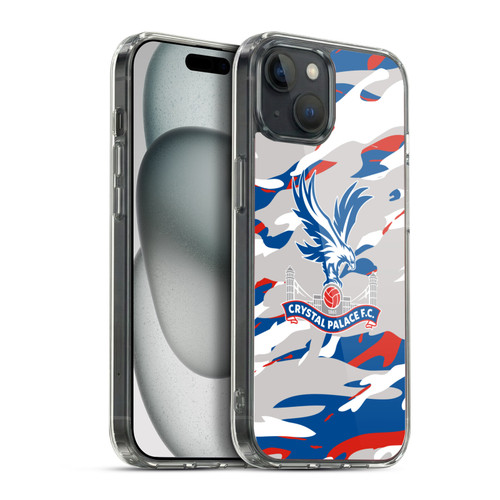 Crystal Palace FC Crest Camouflage Soft Gel Case for Apple iPhone 15 Plus & MagSafe
