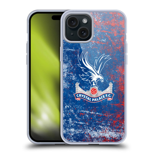 Crystal Palace FC Crest Distressed Soft Gel Case for Apple iPhone 15 Plus