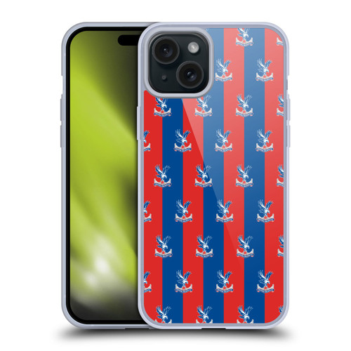 Crystal Palace FC Crest Pattern Soft Gel Case for Apple iPhone 15 Plus & MagSafe