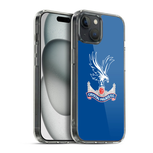 Crystal Palace FC Crest Plain Soft Gel Case for Apple iPhone 15 Plus & MagSafe