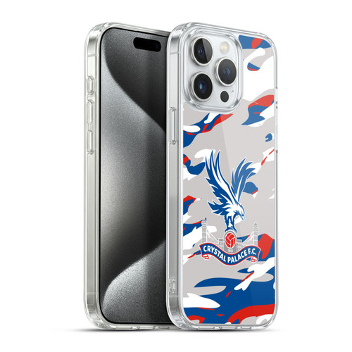Crystal Palace FC Crest Camouflage Soft Gel Case for Apple iPhone 15 Pro Max & MagSafe