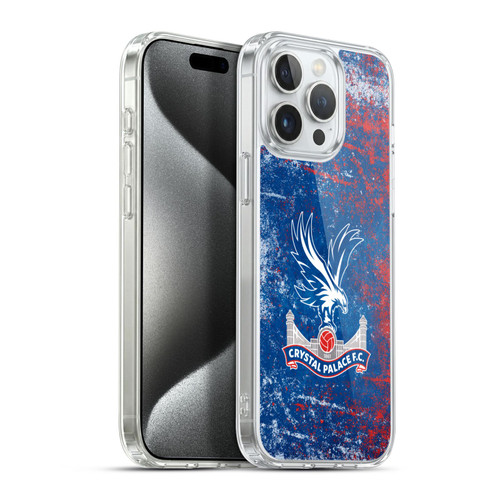 Crystal Palace FC Crest Distressed Soft Gel Case for Apple iPhone 15 Pro Max & MagSafe