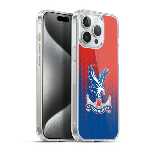 Crystal Palace FC Crest Halftone Soft Gel Case for Apple iPhone 15 Pro Max & MagSafe