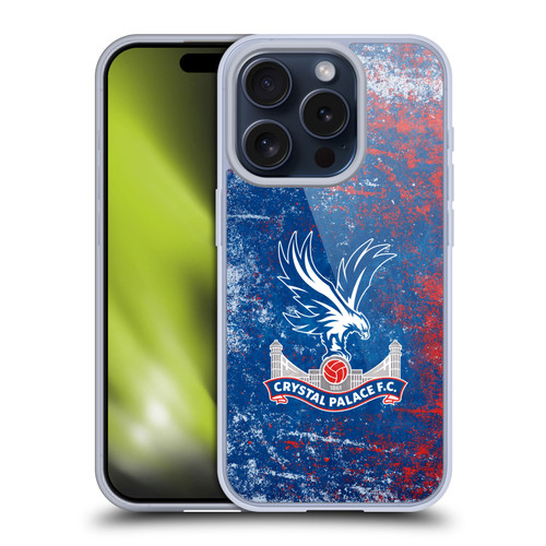 Crystal Palace FC Crest Distressed Soft Gel Case for Apple iPhone 15 Pro & MagSafe