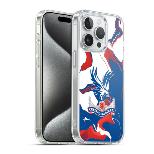 Crystal Palace FC Crest Marble Soft Gel Case for Apple iPhone 15 Pro & MagSafe