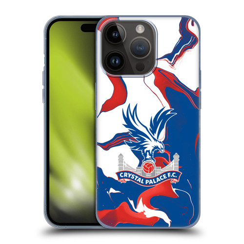 Crystal Palace FC Crest Marble Soft Gel Case for Apple iPhone 15 Pro