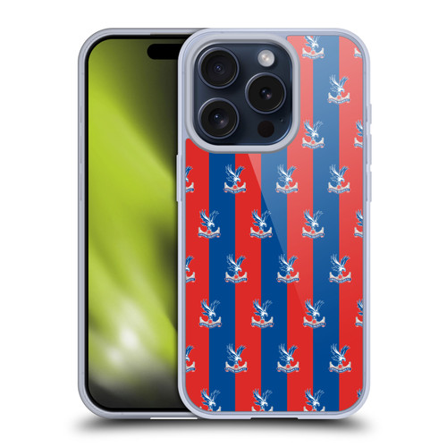 Crystal Palace FC Crest Pattern Soft Gel Case for Apple iPhone 15 Pro & MagSafe
