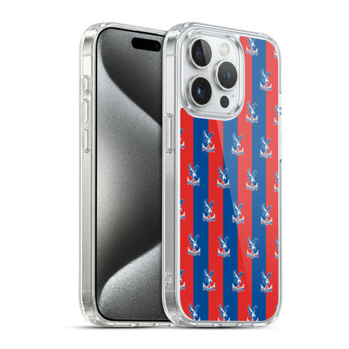 Crystal Palace FC Crest Pattern Soft Gel Case for Apple iPhone 15 Pro & MagSafe