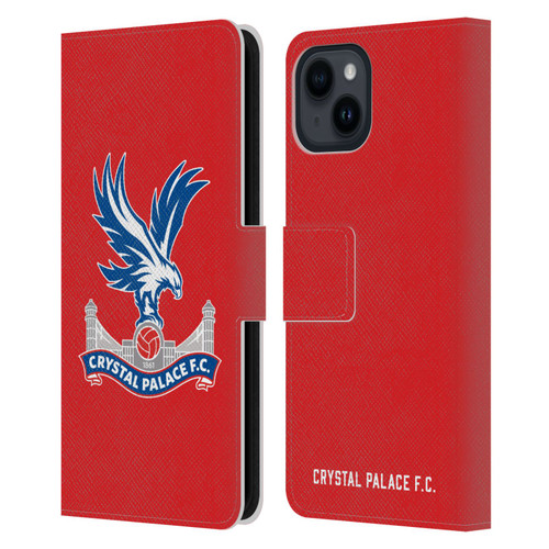 Crystal Palace FC Crest Eagle Leather Book Wallet Case Cover For Apple iPhone 15