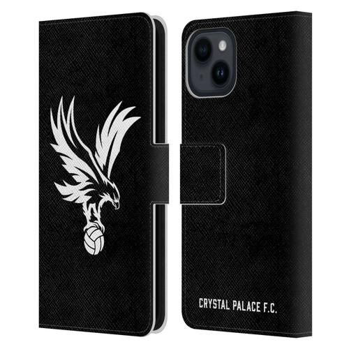 Crystal Palace FC Crest Eagle Grey Leather Book Wallet Case Cover For Apple iPhone 15
