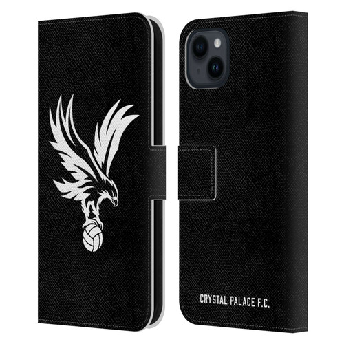 Crystal Palace FC Crest Eagle Grey Leather Book Wallet Case Cover For Apple iPhone 15 Plus