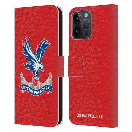 Crystal Palace FC Crest Eagle Leather Book Wallet Case Cover For Apple iPhone 15 Pro Max