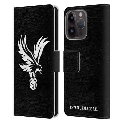 Crystal Palace FC Crest Eagle Grey Leather Book Wallet Case Cover For Apple iPhone 15 Pro