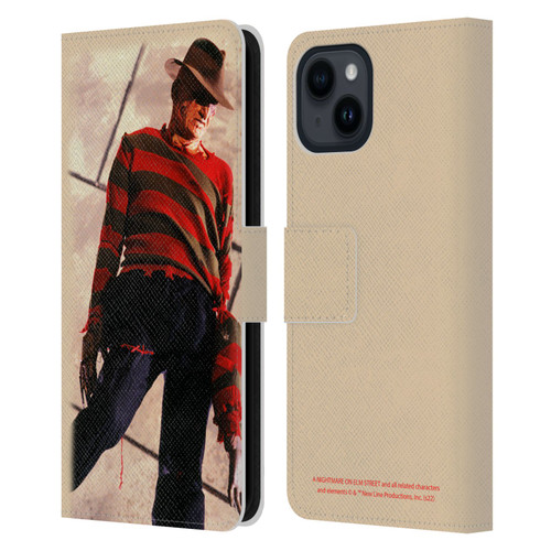 A Nightmare On Elm Street: The Dream Child Graphics Freddy Leather Book Wallet Case Cover For Apple iPhone 15