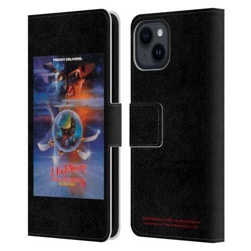 A Nightmare On Elm Street: The Dream Child Graphics Poster Leather Book Wallet Case Cover For Apple iPhone 15
