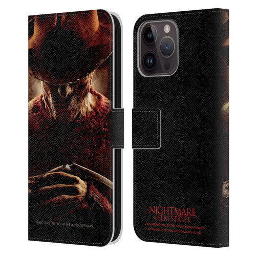 A Nightmare On Elm Street (2010) Graphics Freddy Key Art Leather Book Wallet Case Cover For Apple iPhone 15 Pro Max