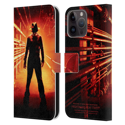 A Nightmare On Elm Street (2010) Graphics Freddy Poster Leather Book Wallet Case Cover For Apple iPhone 15 Pro Max