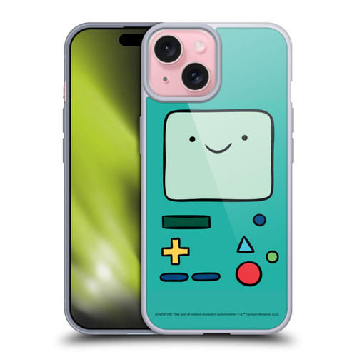 Adventure Time Graphics BMO Soft Gel Case for Apple iPhone 15