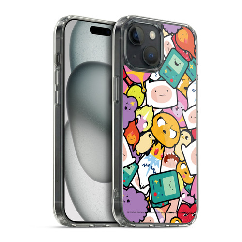 Adventure Time Graphics Pattern Soft Gel Case for Apple iPhone 15 & MagSafe