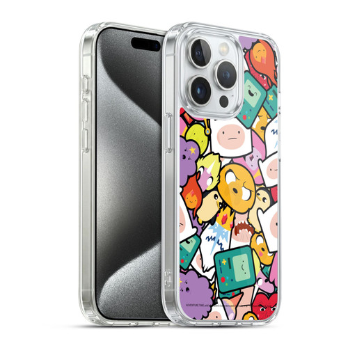Adventure Time Graphics Pattern Soft Gel Case for Apple iPhone 15 Pro & MagSafe