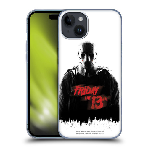 Friday the 13th 2009 Graphics Jason Voorhees Key Art Soft Gel Case for Apple iPhone 15 Plus