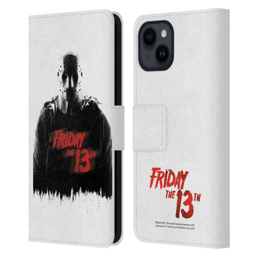 Friday the 13th 2009 Graphics Jason Voorhees Key Art Leather Book Wallet Case Cover For Apple iPhone 15